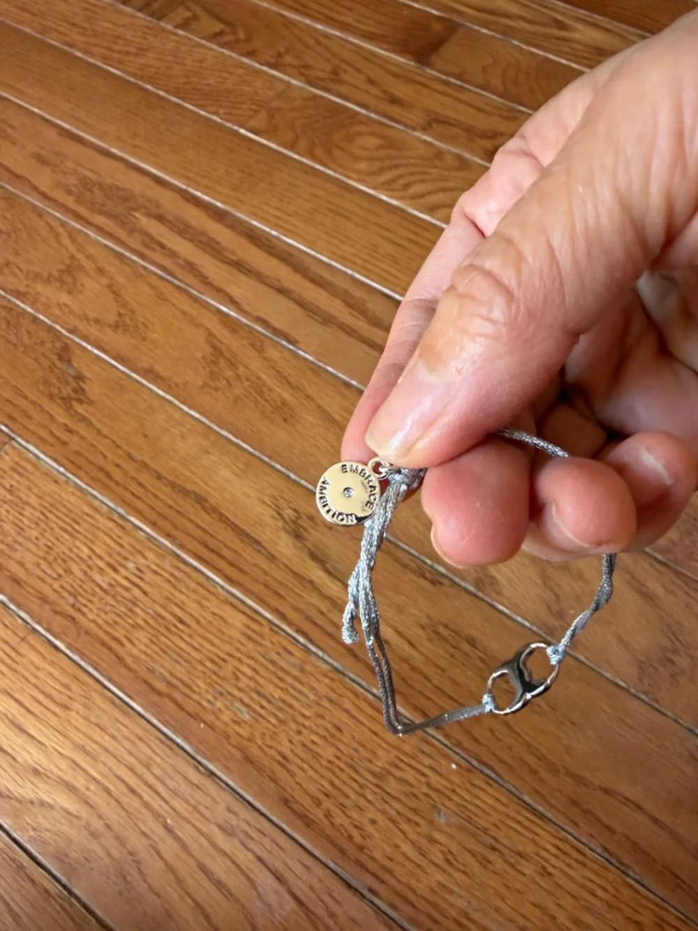 Silver Cord Women's Bracelet - Elegant Everyday Charm by Tory Burch - Picture 4 of 4